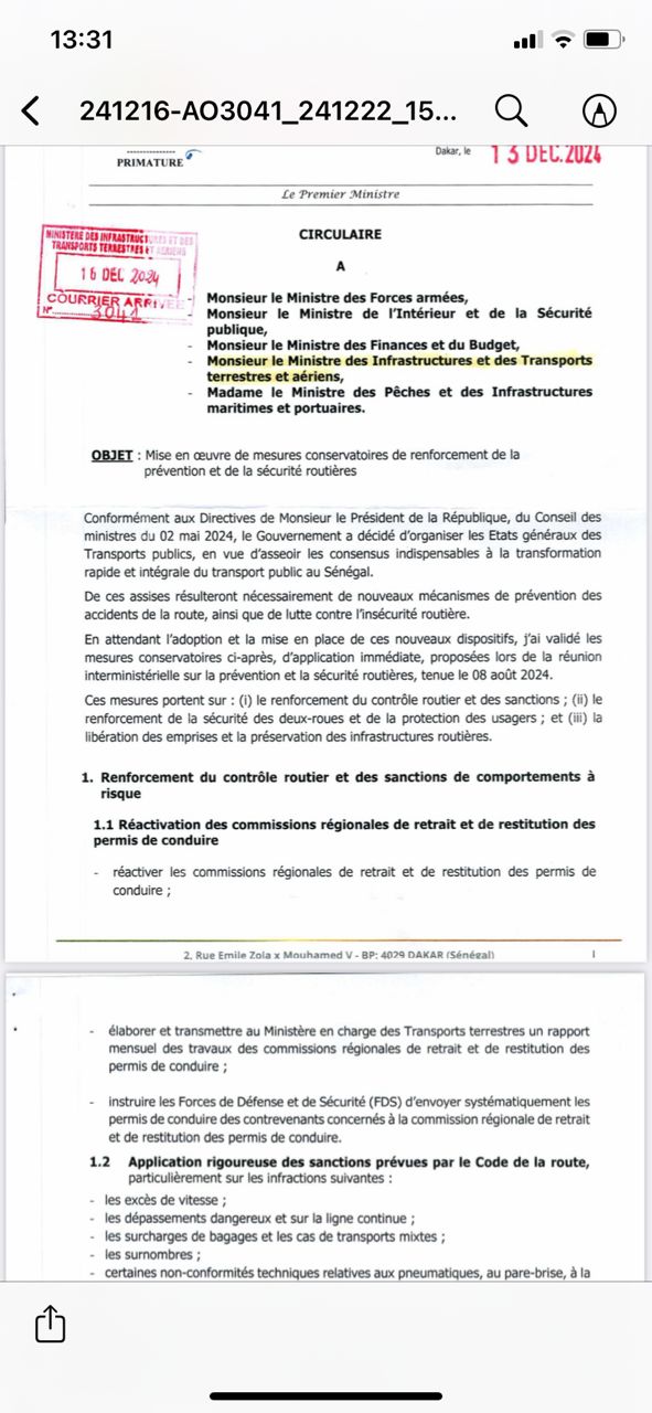 Transports publics au Sénégal : Des mesures conservatoires adoptées, en attendant les réformes