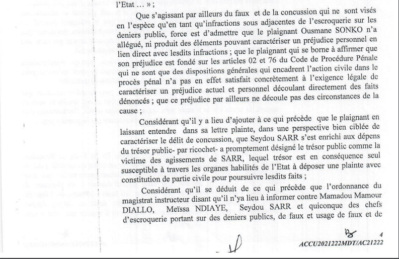 Tahirou Sarr et consorts sur l’affaire des 94 milliards de FCfa