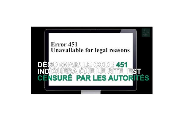 451 : le nouveau message d'erreur des sites censurés