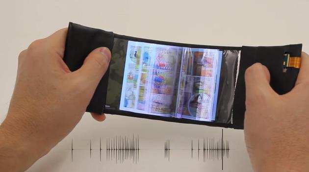 Un smartphone flexible qui permet de "feuilleter" comme un livre