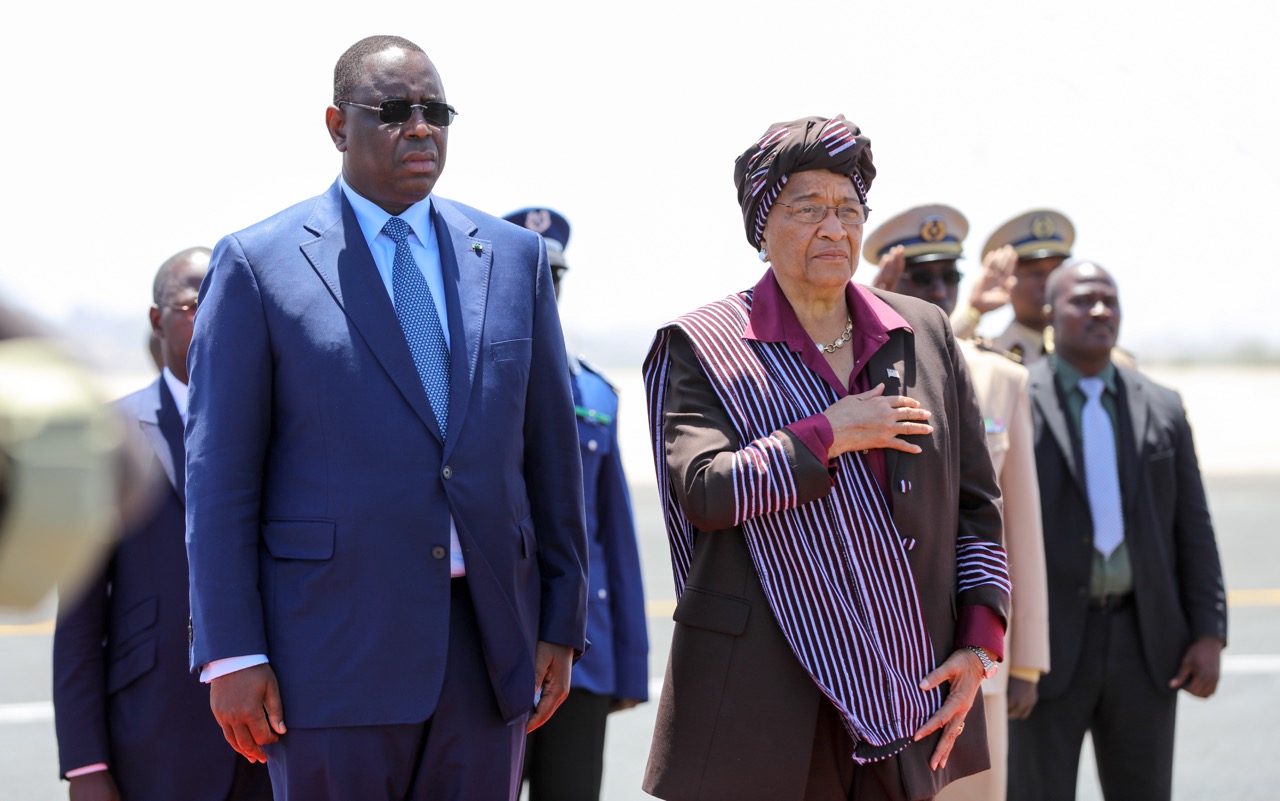 En images la visite de travail d'Ellen Johnson Sirleaf au Sénégal