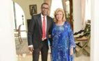 Youssou Ndour avec Dominique Claudine Nouvian Ouattara, la Première dame de Côte d'Ivoire