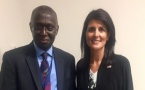 L'ambassadeur Fodé Seck et Nikki Haley, représentante permanente des Nations Unies