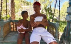 Cristiano Ronaldo pose avec ses trois enfants 