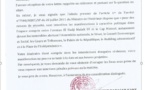 Voici la lettre du Préfet de Dakar, "interdisant" la marche de Me Wade