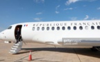 Le Falcon 7X d’Emmanuel Macron toujours cloué sur la piste de l’aéroport de Saint-Louis