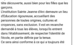 Scandale à Dakar : L’institution Jeanne d’Arc de Dakar interdit aux élèves voilées de rentrer dans l’Etablissement ( Preuve )