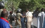 Manifestation : Les militaires invalides  bloqués  au boulevard de la République