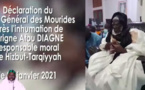 Déclaration de Serigne Mountakha Mbacké après l’inhumation de Serigne Atou Diagne