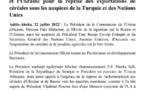 Céréales, vers un ouf de soulagement : l’UA magnifie la signature de convention entre la Russie et l’Ukraine grâce à Erdogan et l’ONU