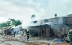 Incendie au marché central de Tamba : Une dizaine de cantines consumées par le feu (Photos)