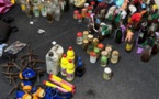 Foret de Mbao: Saisie d'un lot de cocktails Molotov et 2 bouteilles de 20 litres remplies d'essence