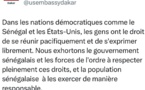 Manifestations pacifiques : L’Ambassade des Etats Unis exhortent les autorités à respecter les droits