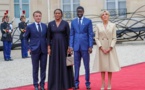 Bassirou Diomaye Faye et la Première dame accueillis par Emmanuel Macron, à l’Élysée; pour les JO de Paris 2024