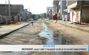 Actu du Jour : Keur Massar,  au plan  Jaxaay , le quartier unité 11 A envahi par les eaux