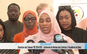 Ouverture des classes F2E : Cérémonie de remise des contrats à Dakar