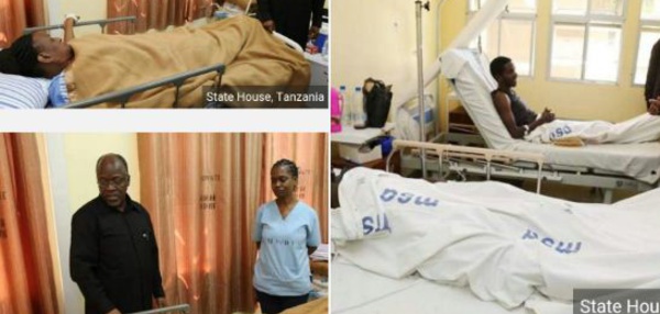 Le Président tanzanien John Magufuli visite sa femme Jeanette, hospitalisée dans un hôpital public 