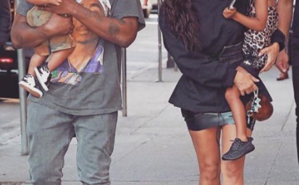 La famille West Kardashian: Kanye, Kim  et leurs enfants Saint West, North West