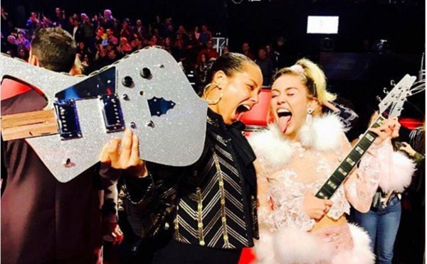 Miley Cyrus et Alicia Keys