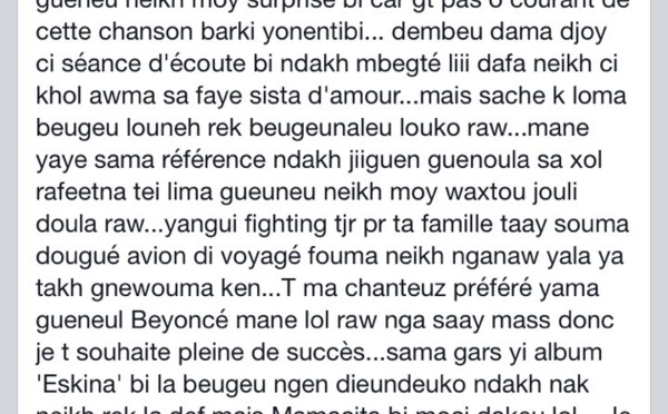 Le témoignage émouvant de la sœur de Queen Biz sur Facebook : Mamassita est sa soeur et porte le nom d'un de ses sons sortis dans son nouvel opus Eksina