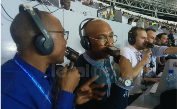 Photo: Le double ballon d'or africain, Elhadj Diouf, consultant sur BBC Afrique pour la finale de la CAN 2017 (Cameroun vs Egypte)