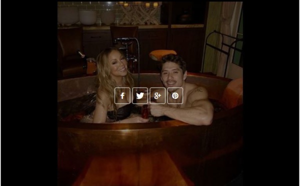 Mariah Carey et Bryan Tanaka n'étaient pas seuls ce 14 février puisque quelqu'un a pris cette photo