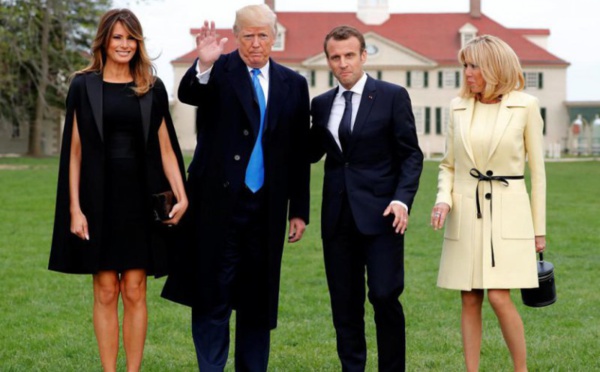 Les couples Trump et Macron se sont retrouvés pour un dîner très glamour