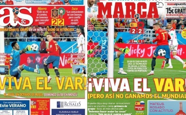 Maroc-Espagne - La presse ibérique: "Viva El VAR !"