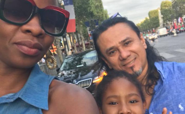 Photos : Alphie Ba TFM en vacances à Paris, avec son mari, Ricardo et leur fils