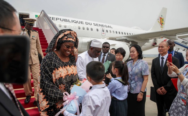 Les images de l'arrivée de Macky Sall en Chine