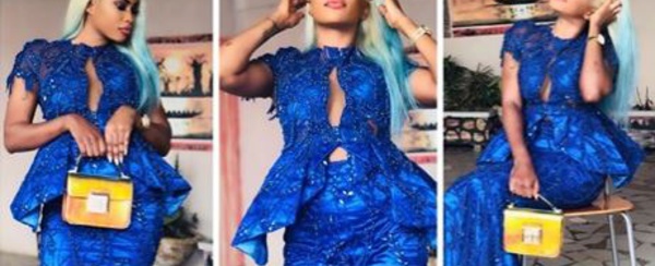 PHOTOS - Sagnsé Tabaski 2019: Marichou penche pour une robe bleue assortie de bretelles