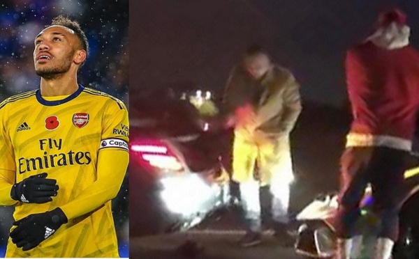 Aubameyang victime d’un accident au volant de sa Lamborghini