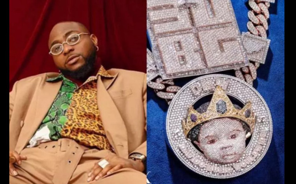 Davido débourse 410 000 dollars pour un collier en diamants pour son fils (photos)