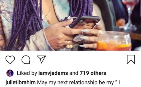 L’importante annonce de Juliet Ibrahim sur sa vie amoureuse pour la nouvelle année 2020