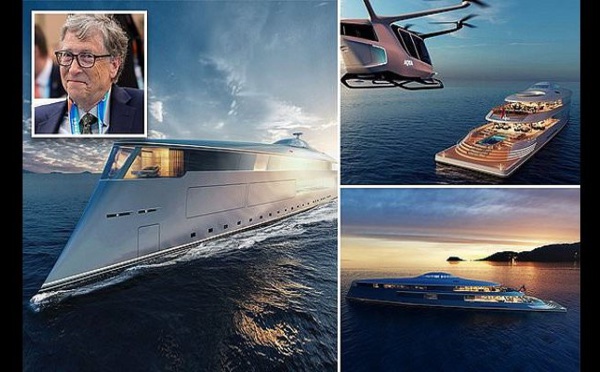 Bill Gates s’offre un super yacht futuriste à 645 millions de dollars (photos)