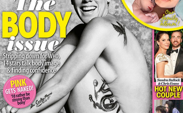 PHOTO Pink nue : elle se sent bien dans sa peau