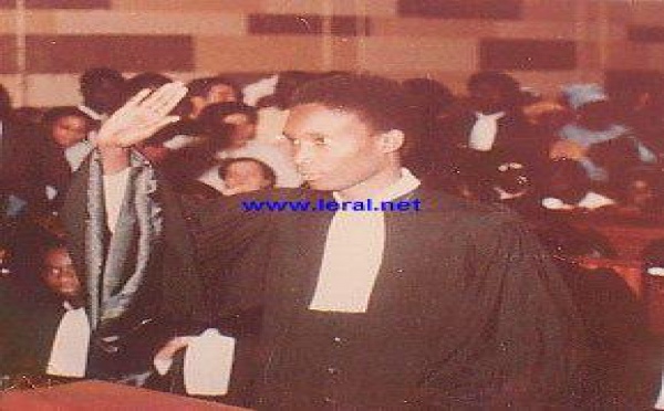 Me El Hadji Amadou Sall lors de sa prestation de serment au tribunal de Dakar