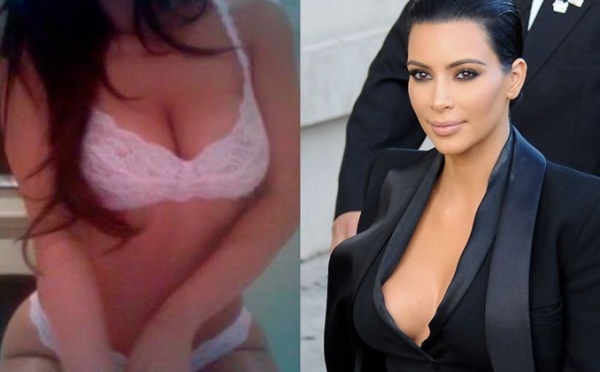 Kim Karda­shian en soutien-gorge pour la promo de son livre