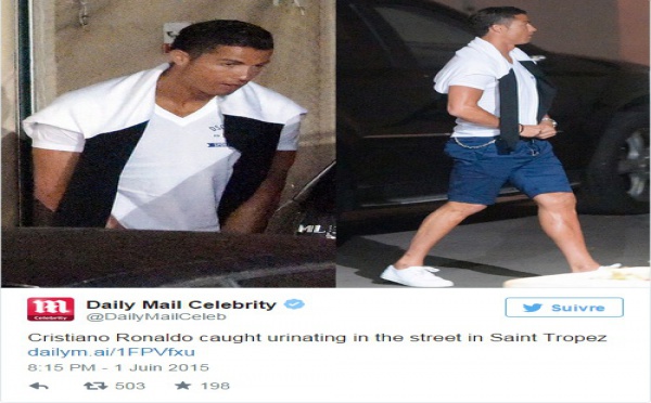 La police surprend Ronaldo en train d'uriner dans les rues de Saint-Tropez