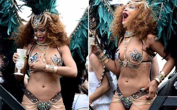 Photos - Rihanna sexy et déchaî­née pour défi­ler au carna­val de la Barbade