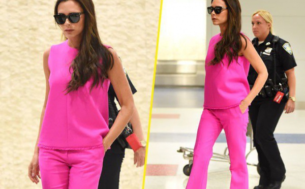 Photos : Victoria Beckham : ultra lookée, le total look pink lui va à ravir