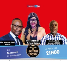 "Instant Droit" sur Leral Tv, ce mercredi : Astou Sagna et ses invités, en débat sur « la problématique des cartes de séjour d’étrangers établis au Sénégal »