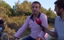 "Quotidien" poursuit Emmanuel Macron sur une piste cyclable, et décroche enfin son interview !