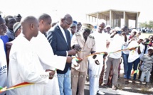 M. Lansana Gagny Sakho, a inauguré une station de traitement des boues de vidange de Tivaoune Peulh