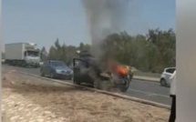 Autoroute à péage: Une voiture a pris feu ce matin