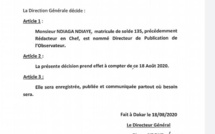 Remue ménage à GFM - Après ABF et Pape Samba Diarra, Ndiaga Ndiaye devient le nouveau Dirpub de l'Observateur