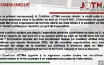 Fake News: La Coalition Jotna dément avoir dans ses rangs, une organisation dénommée ASVIE