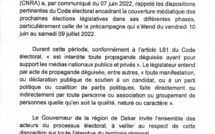 La Précampagne entamée hier et ce, jusqu’au samedi 9 juillet 2022, à minuit : Le rappel du gouverneur de Dakar aux acteurs politiques et médias