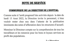 Hôpital Le Dantec: La Direction invite le personnel à rester chez eux en attendant les notes d'affectation (Document)