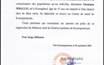 Centre de santé de Koumpentoum: La dépouille de Ousmane Mballo, 53 ans, en souffrance depuis plus de 2 mois